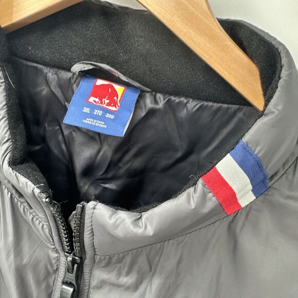 Red Bull Distribution Jacket Mens 3XL Gray Full Zip Lined Long Sleeve Bomber - Picture 3 of 11